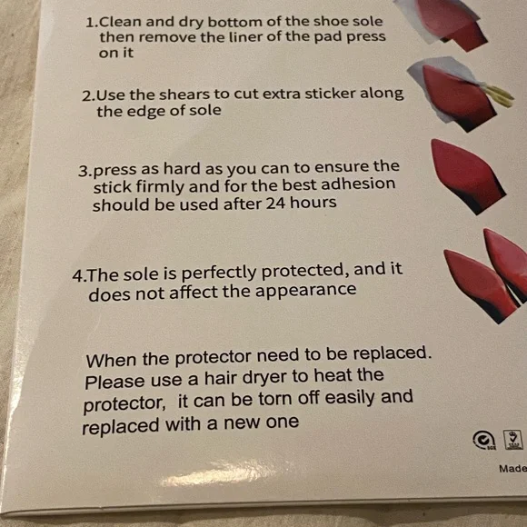 Red Sole Protector for Women Shoes - Picture 6 of 6